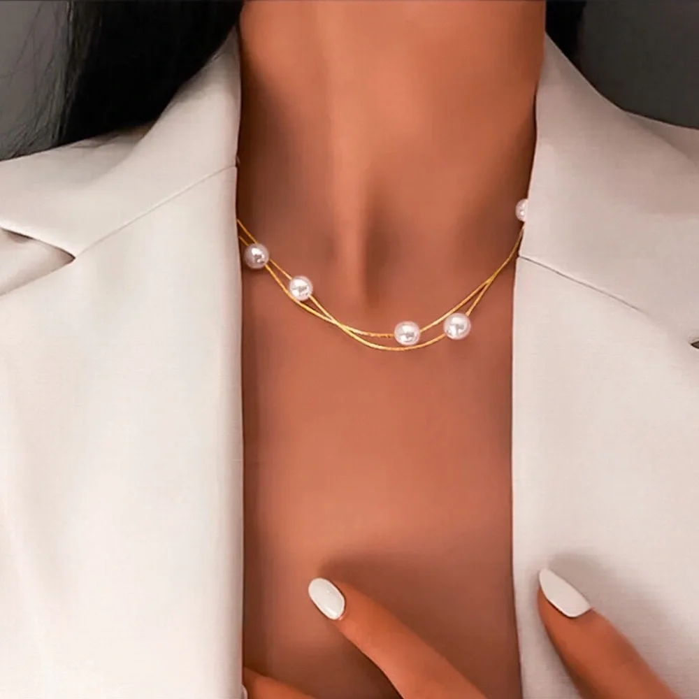 ⚜️𝟯𝟬%𝗢𝗙𝗙 𝗯𝘂𝗻𝗱𝗹𝗲𝘀 𝟯+⚜️ NEW White Pearl Beaded Necklace - Picture 7 of 11